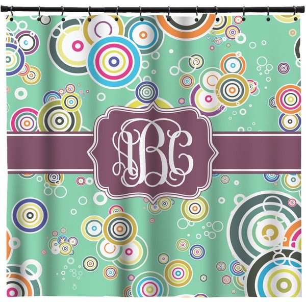 Custom Colored Circles Shower Curtain (Personalized)