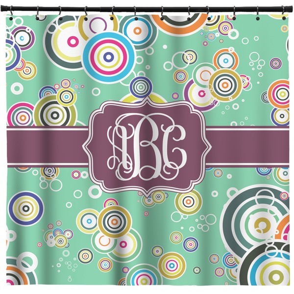 Custom Colored Circles Shower Curtain - Custom Size (Personalized)