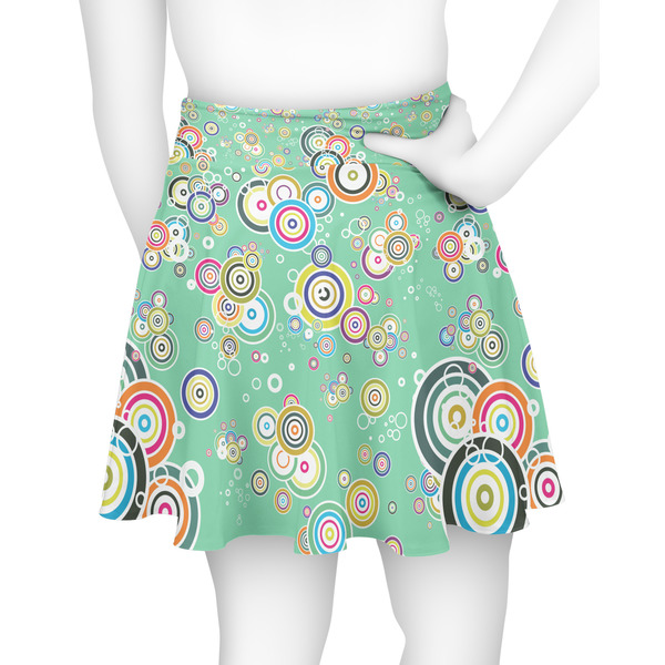 Colored Circles Skater Skirt - Back