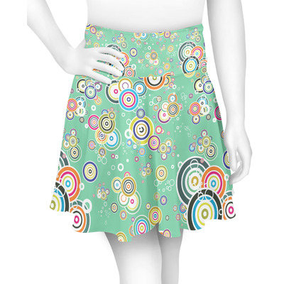 Colored Circles Skater Skirt - X Small (Personalized)