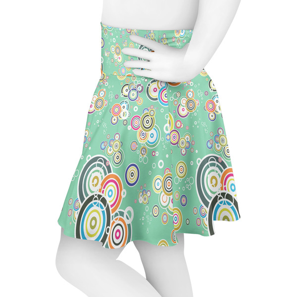 Colored Circles Skater Skirt - Side