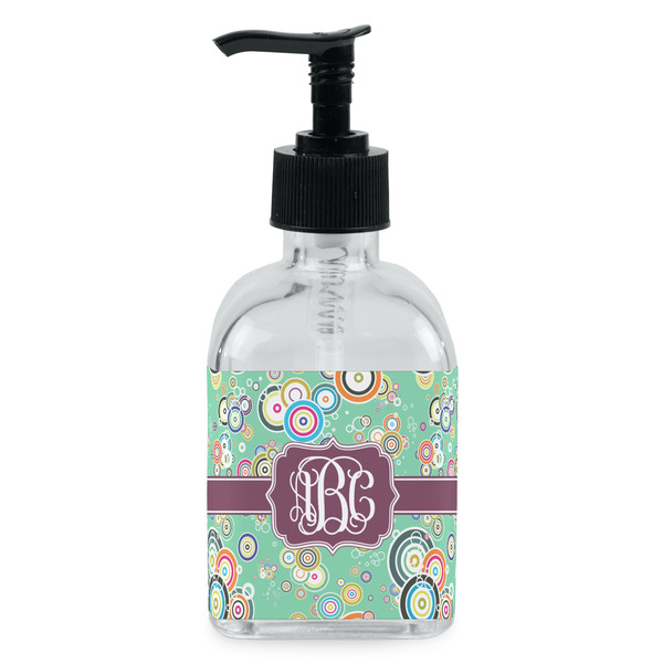 Custom Colored Circles Glass Soap & Lotion Bottle - Single Bottle (Personalized)