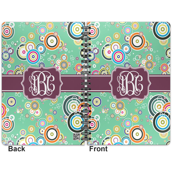 Colored Circles Spiral Journal 7 x 10 - Apvl