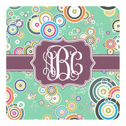 Colored Circles Square Decal - XLarge (Personalized)