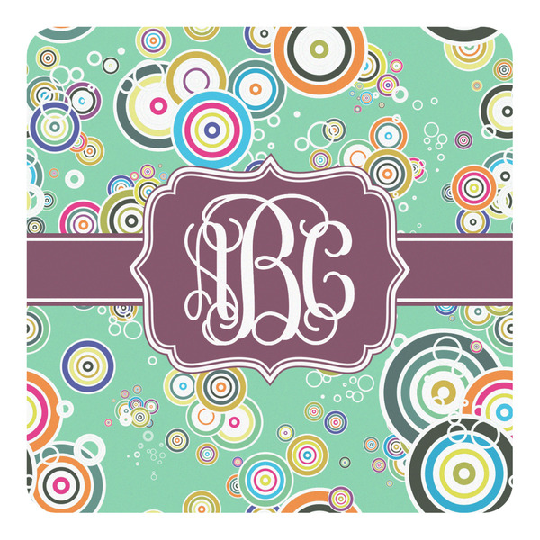 Custom Colored Circles Square Decal - Small (Personalized)