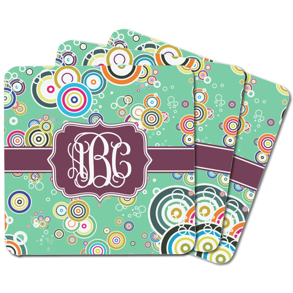 Colored Circles Square Fridge Magnet - MAIN