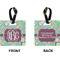 Colored Circles Square Luggage Tag (Front + Back)