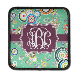 Colored Circles Iron On Square Patch w/ Monogram
