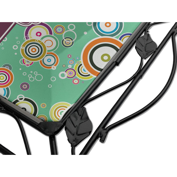 Colored Circles Square Trivet - Detail