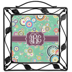 Colored Circles Square Trivet (Personalized)