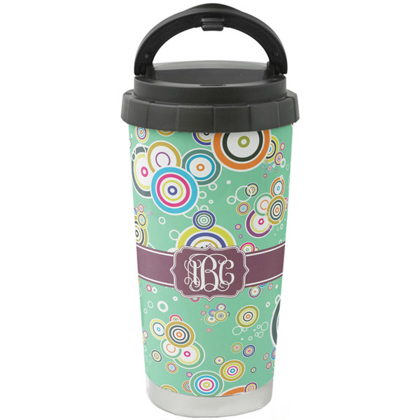 Custom Colored Circles Stainless Steel Coffee Tumbler (Personalized)