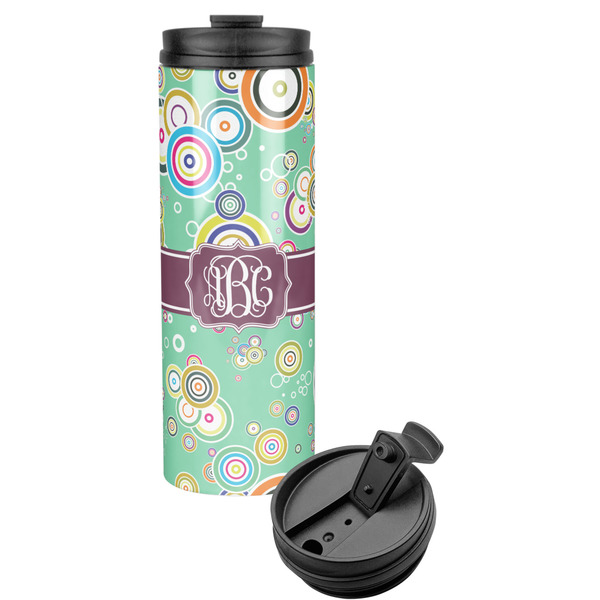 Custom Colored Circles Stainless Steel Skinny Tumbler (Personalized)