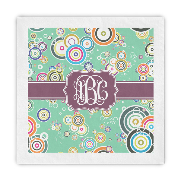 Custom Colored Circles Decorative Paper Napkins (Personalized)