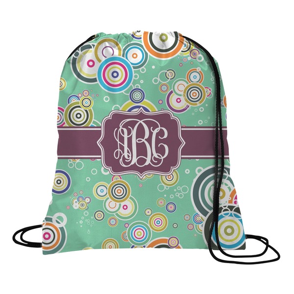 Custom Colored Circles Drawstring Backpack - Small (Personalized)