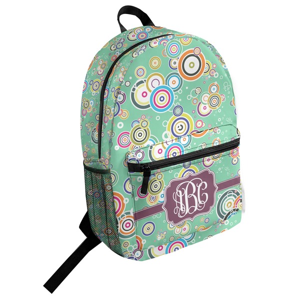 Custom Colored Circles Student Backpack (Personalized)