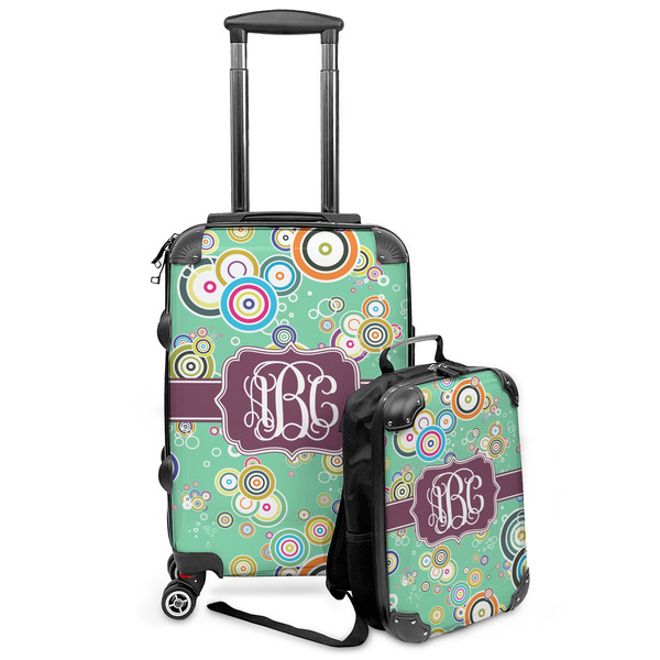 Custom Colored Circles Kids 2-Piece Luggage Set - Suitcase & Backpack (Personalized)