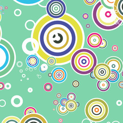 Colored Circles Fabric by the Yard - Spun Polyester Poplin
