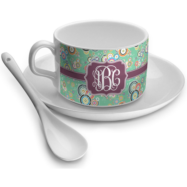 Custom Colored Circles Tea Cup (Personalized)