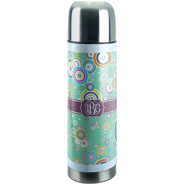 Custom Colored Circles Stainless Steel Thermos (Personalized)