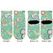 Colored Circles Toddler Ankle Socks - Double Pair - Front and Back - Apvl