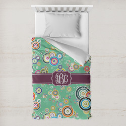 Colored Circles Toddler Duvet Cover w/ Monogram
