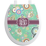 Colored Circles Toilet Seat Decal (Personalized)