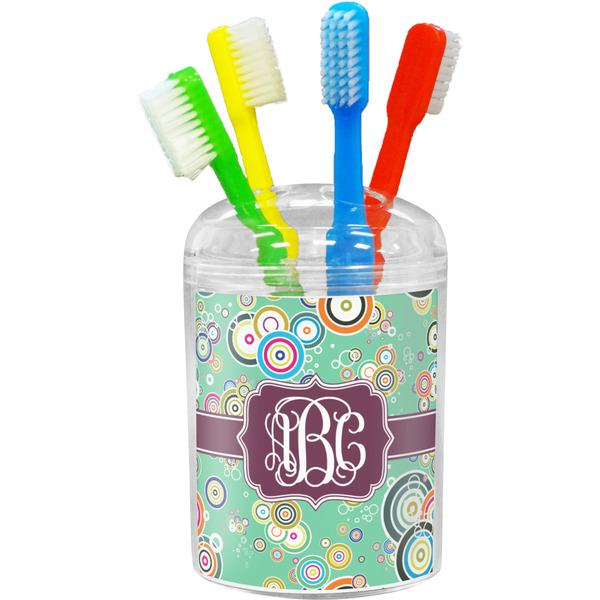 Custom Colored Circles Toothbrush Holder (Personalized)