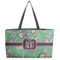 Colored Circles Tote w/Black Handles - Front View