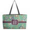 Colored Circles Beach Totes Bag - w/ Black Handles (Personalized)