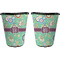 Colored Circles Trash Can Black - Front and Back - Apvl