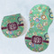 Colored Circles Burp Pads - Velour - Set of 2 w/ Monogram