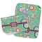 Colored Circles Two Rectangle Burp Cloths - Open & Folded
