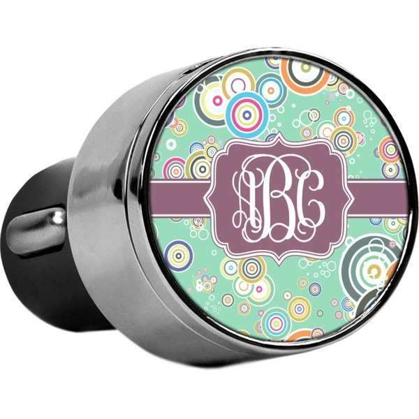 Custom Colored Circles USB Car Charger (Personalized)