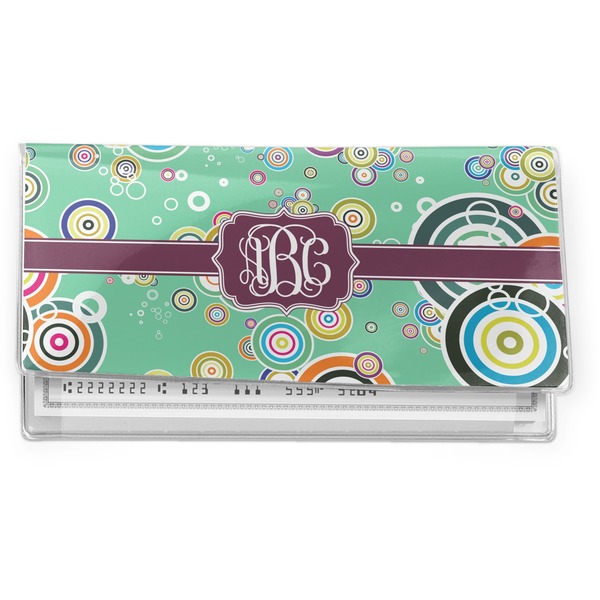 Custom Colored Circles Vinyl Checkbook Cover (Personalized)