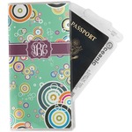 Colored Circles Travel Document Holder