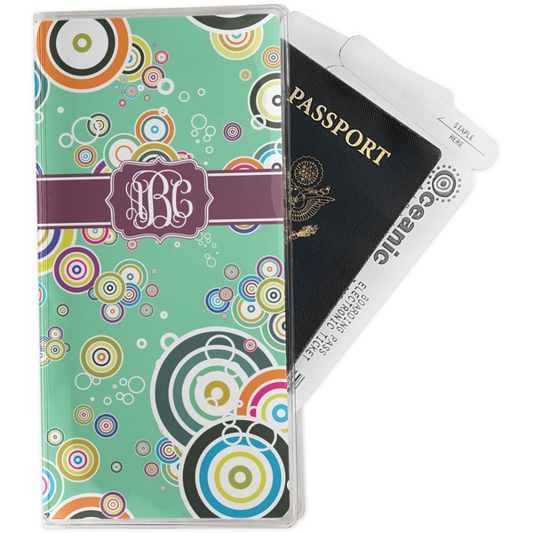 Custom Colored Circles Travel Document Holder