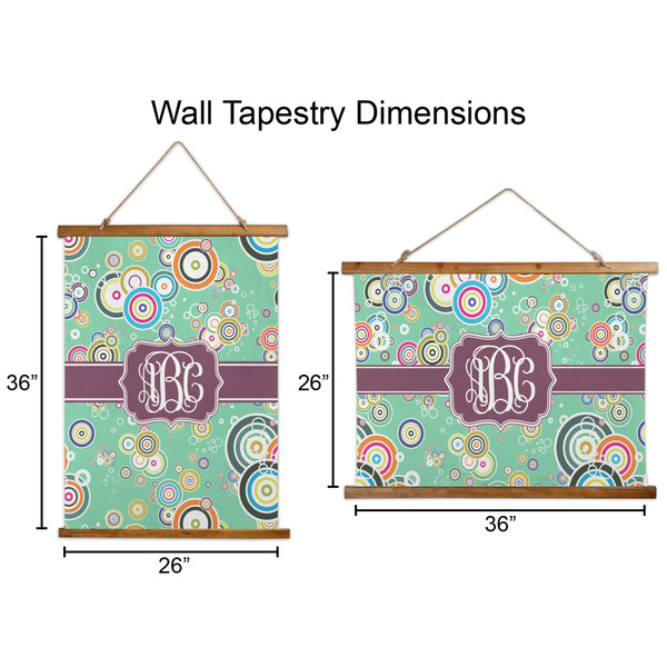 Colored Circles Wall Hanging Tapestries - Parent/Sizing