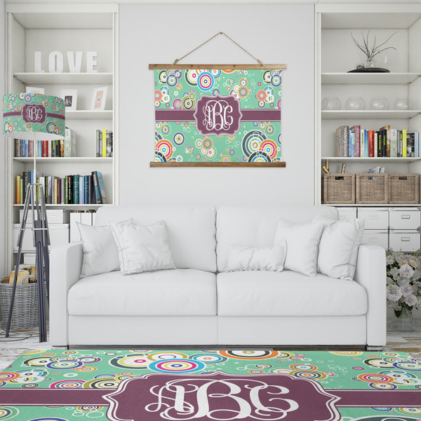 Colored Circles Wall Hanging Tapestry - IN CONTEXT