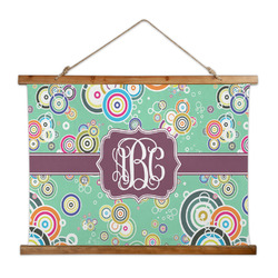 Colored Circles Wall Hanging Tapestry - Wide (Personalized)