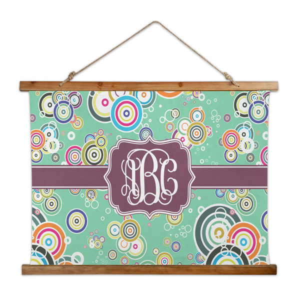 Custom Colored Circles Wall Hanging Tapestry - Wide (Personalized)