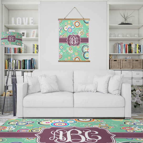 Colored Circles Wall Hanging Tapestry - Portrait - IN CONTEXT