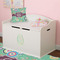 Colored Circles Wall Monogram on Toy Chest