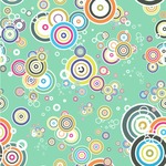 Colored Circles Wallpaper & Surface Covering (Peel & Stick 24"x 24" Sample)