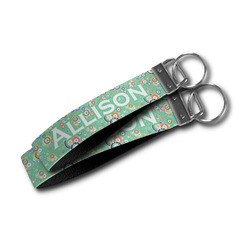 Colored Circles Wristlet Webbing Keychain Fob (Personalized)