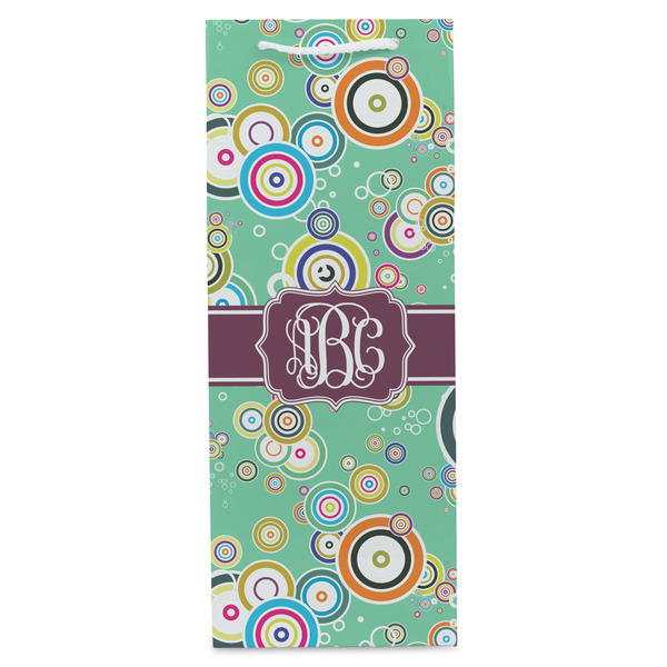 Colored Circles Wine Gift Bag - Gloss - Front