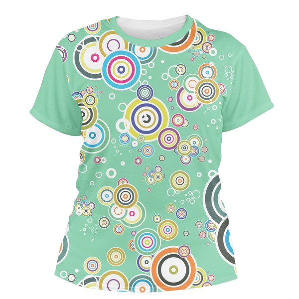 Custom Colored Circles Women's Crew T-Shirt - 2X Large