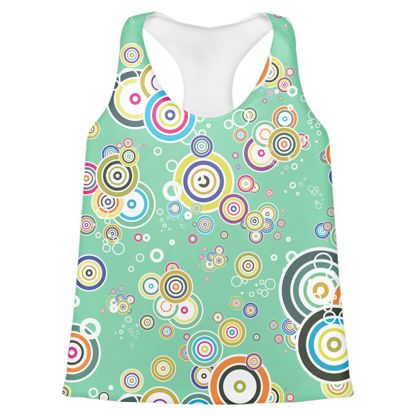 Custom Colored Circles Womens Racerback Tank Top - 2X Large