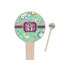 Colored Circles 4" Round Wooden Food Picks - Single Sided (Personalized)