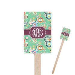 Colored Circles Rectangle Wooden Stir Sticks (Personalized)
