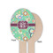 Colored Circles Wooden Food Pick - Oval - Single Sided - Front & Back
